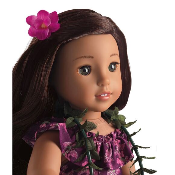 NEW American Girl NANEA ORCHID HAIR FLOWER CLIP Holoku Dress Accessory Kanani + - Picture 4 of 8